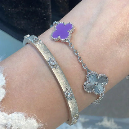 [Glimmer] CLOVER 5 MOTIF VIOLET ブレスレットコレクション
