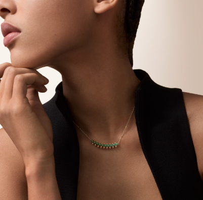 [Glimmer]New Arrival: Green Bead Rivet Necklace