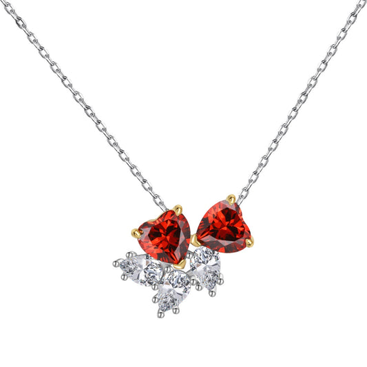 [Glimmer Jewelry]可憐な赤いハートのネックレス