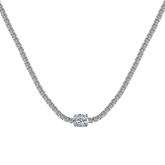 [Glimmer Jewelry]1.0カラット シャイニング オーバルカット ネックレス