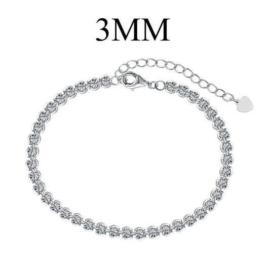 [Glimmer Jewelry]Ornate  Sparkling Round Cut Daily Bracelet