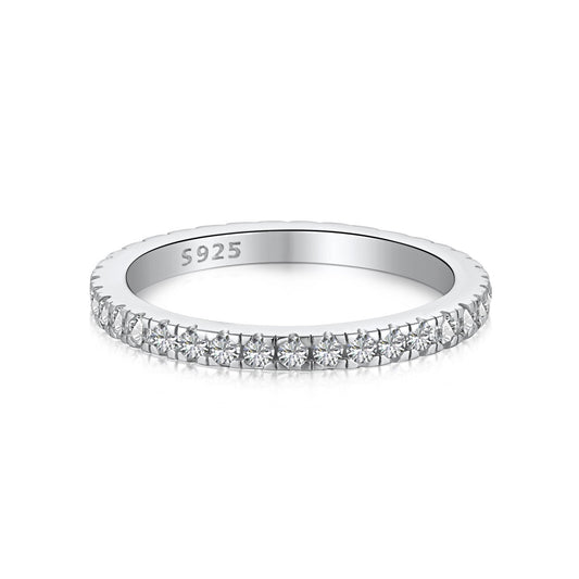 [Glimmer Jewelry]繊細な輝きを放つラウンドカットのデイリーリング