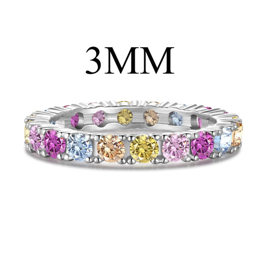 [Glimmer Jewelry]輝く艶めくラウンドカットテニスリング