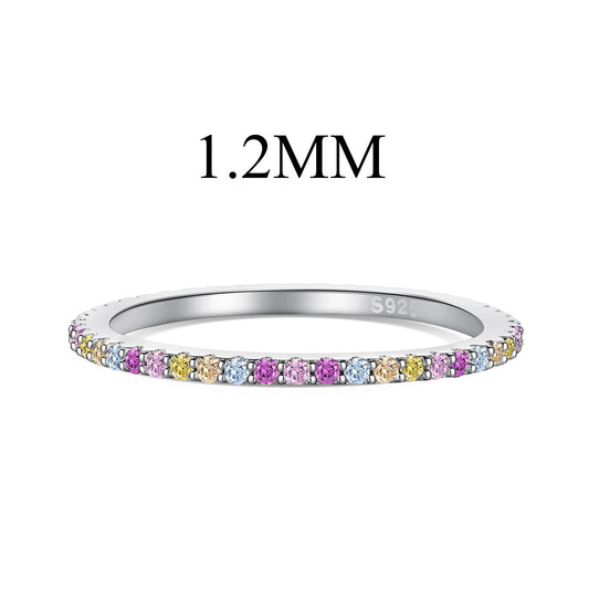 [Glimmer Jewelry] オーナメントカラーラウンドカットテニスリング