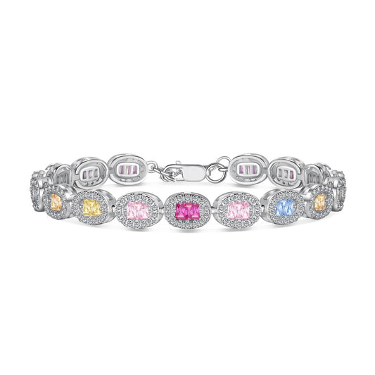 [Glimmer Jewelry]Exquisite Ornate Emerald Cut Daily Bracelet
