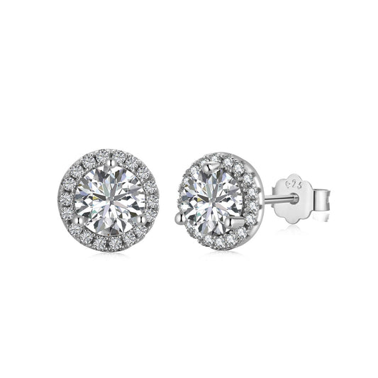 [Glimmer Jewelry]クラシック プリンセス ラウンド シェイプ ピアス