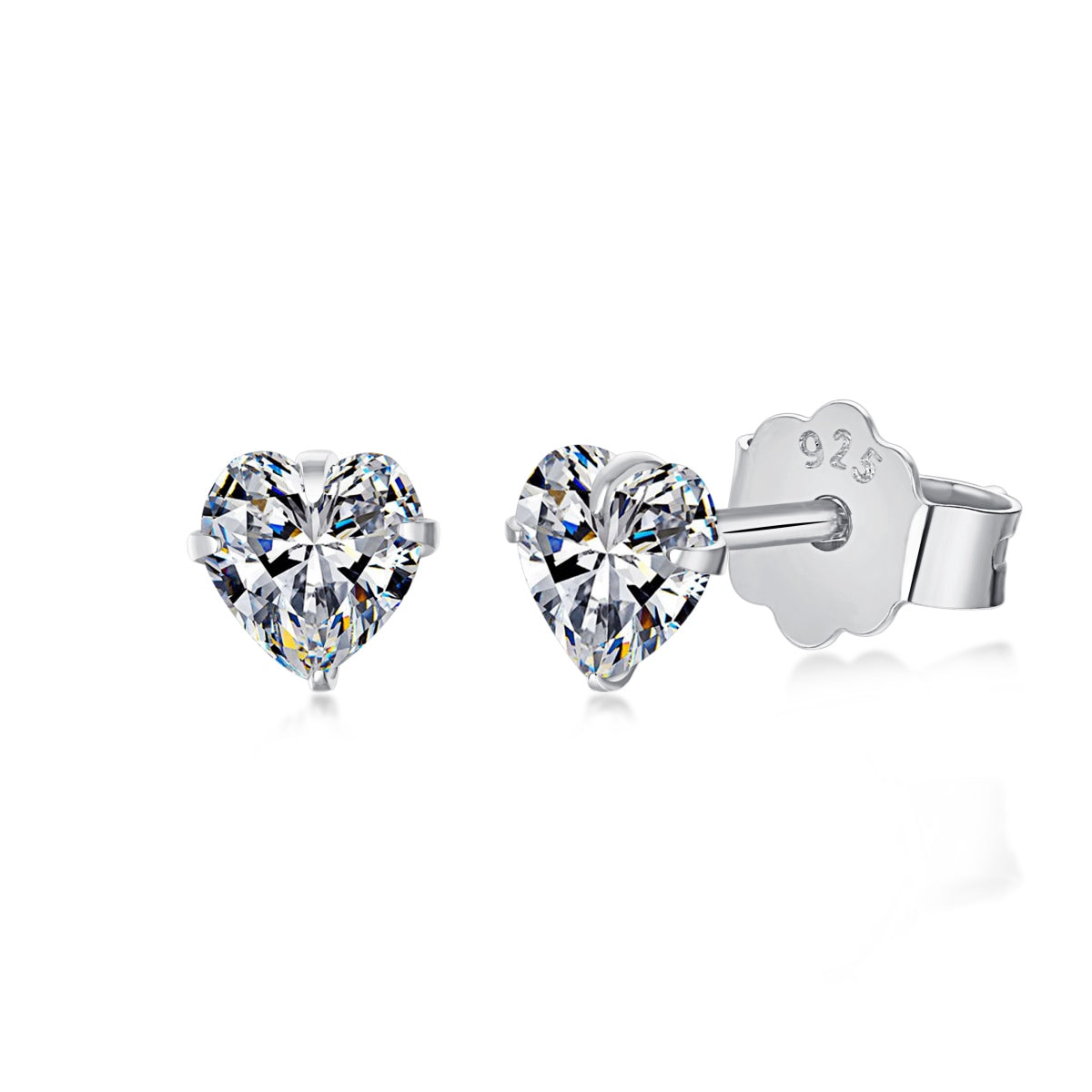 [Glimmer Jewelry]輝くハート型シンプルイヤリング
