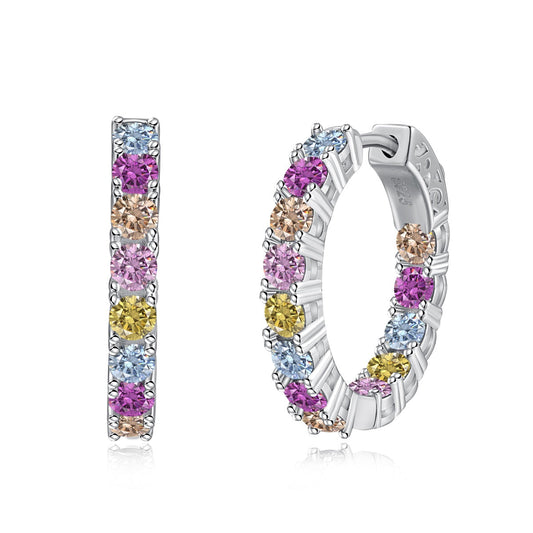 [Glimmer Jewelry]ユニークなラウンドカットのデイリーピアス