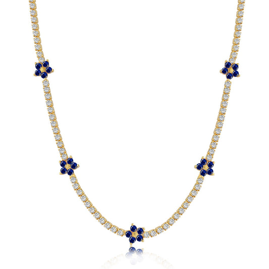 [Glimmer Jewelry]豪華なカラフルな花柄テニスネックレス