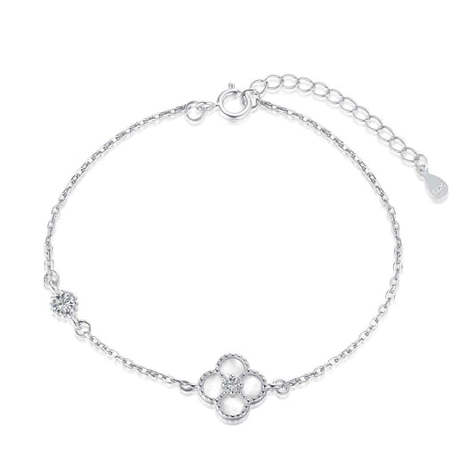[Glimmer Jewelry]Delicate Four Leaf Clover Bracelet