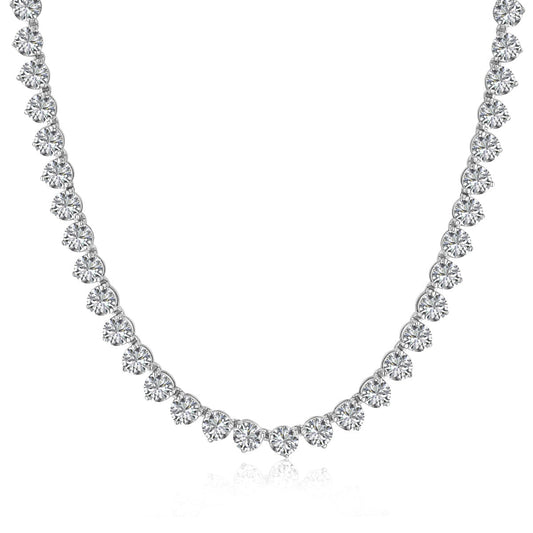 [Glimmer Jewelry] オーネートハートカットテニスネックレス