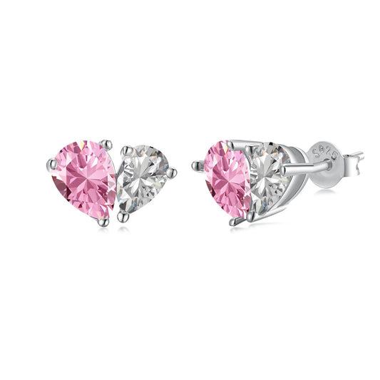 [Glimmer Jewelry]輝くエレガントなハートカットラバーイヤリング