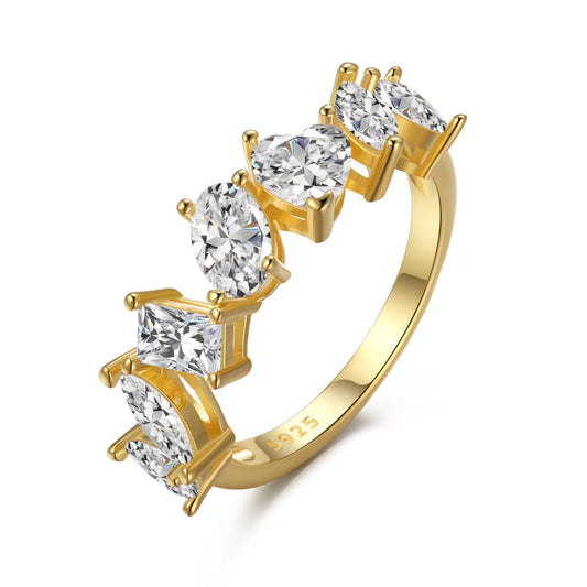 [Glimmer Jewelry]Delicate Multi Cut Ring