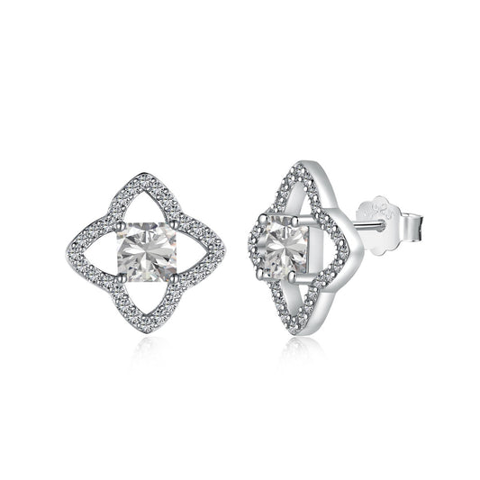 [Glimmer Jewelry]エレガント スターシェイプ プリンセスカット デイリーピアス