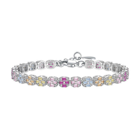 [Glimmer Jewelry]繊細なカラフルエメラルドカットデイリーブレスレット