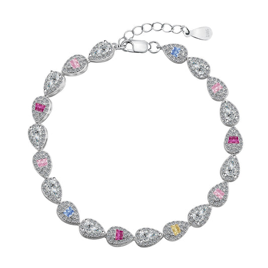 [Glimmer Jewelry]0.25カラット ラディアント ウォータードロップ型 デイリーブレスレット