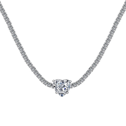 [Glimmer Jewelry]2.0カラット スパークリングテニス ハートカットネックレス