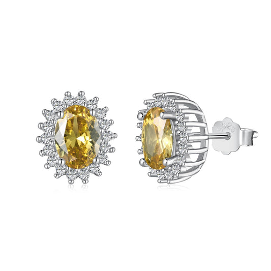 [Glimmer Jewelry]デリケートで輝くオーバルカット デイリーピアス