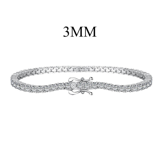 [Glimmer Jewelry]Dainty Charming Round Cut Tennis Bracelet