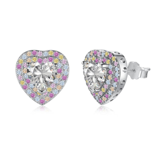[Glimmer Jewelry]煌めくハートシェイプの恋人たち用イヤリング