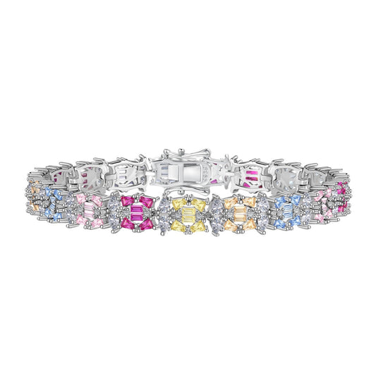 [Glimmer Jewelry]デリケートでカラフルなマルチカットパーティーブレスレット