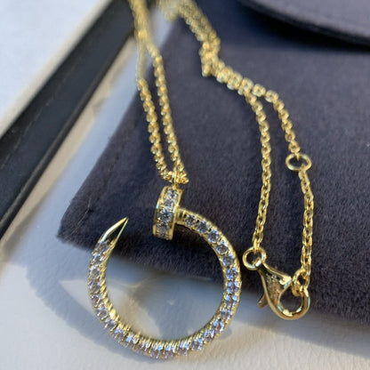 [Glimmer]JUSTE NECKLACE GOLD DIAMONDS