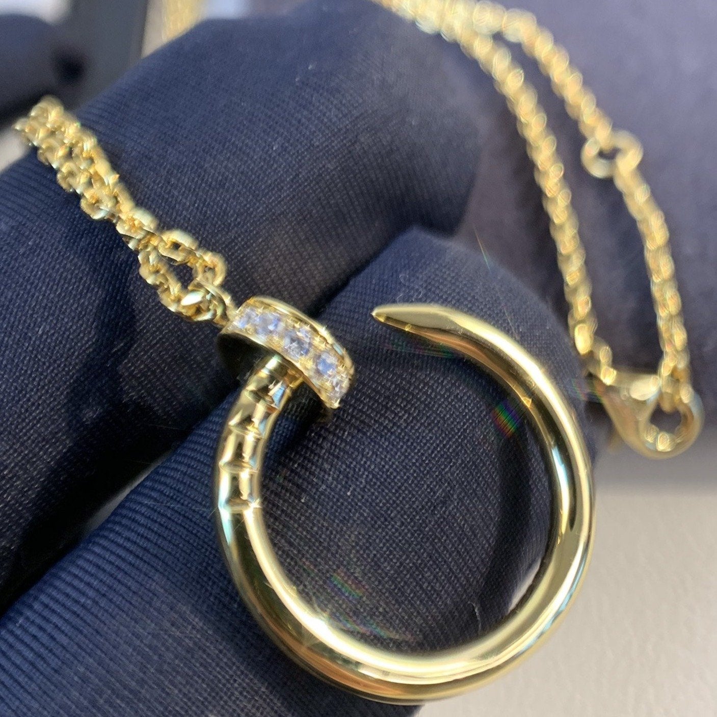 [Glimmer]JUSTE NECKLACE GOLD DIAMONDS