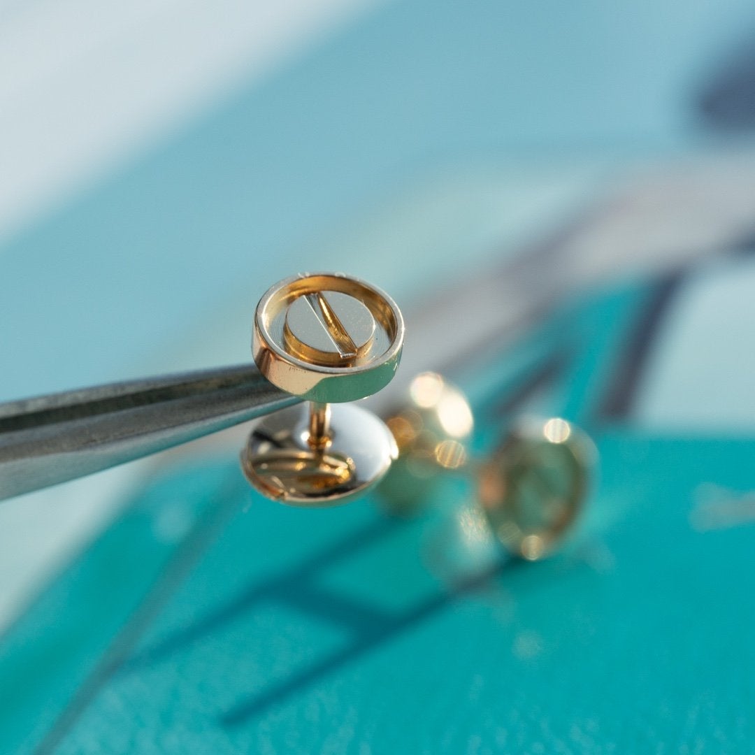 [Glimmer]ラブピアス ピンクゴールド 10mm