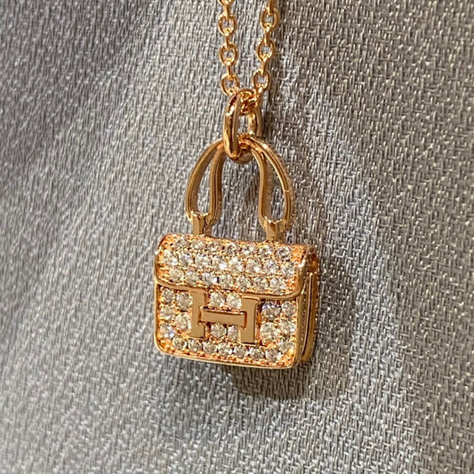 [Glimmer]CONSTANCE PEDANT DIAMOND NECKLACE