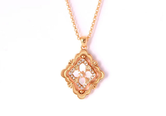 [Glimmer] B.C.L ENAMEL ROTATING SINGLE-DIAMOND NECKLACE£¨Various colors£©