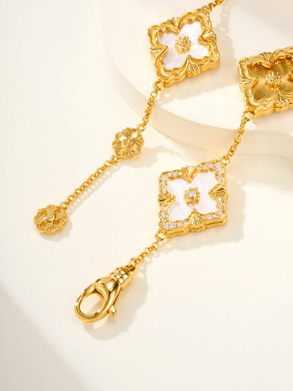 [Glimmer]B.C.L ENAMELED Five-Flower Bracelet£¨Various Colors) BIG SIZE