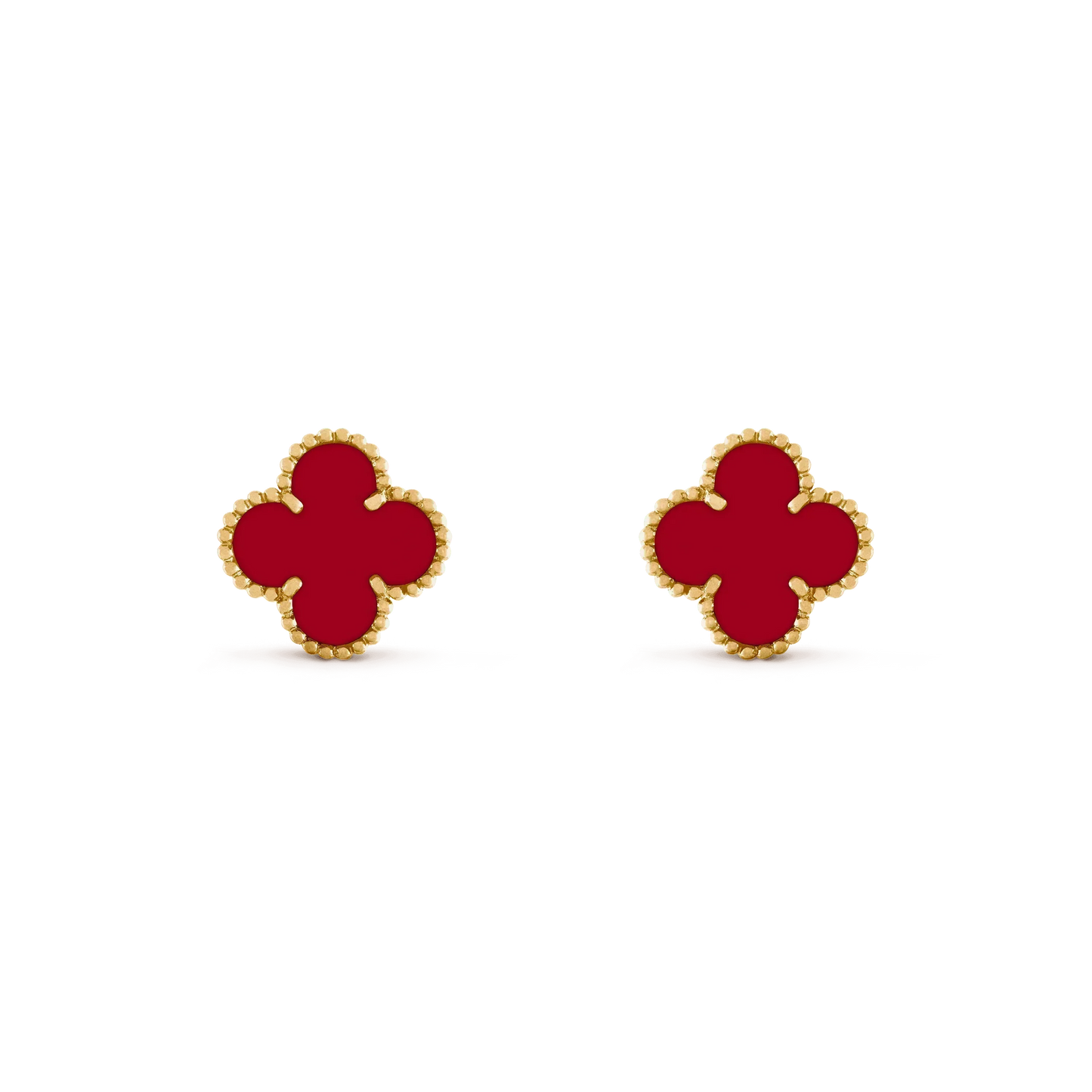 [Glimmer]CLOVER MEDIUM 1 MOTIFS CARNELIAN EARRINGS