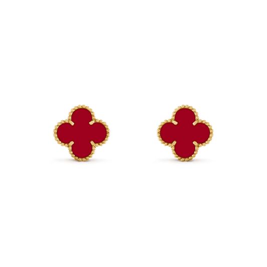 [Glimmer]CLOVER MEDIUM 1 MOTIFS CARNELIAN EARRINGS