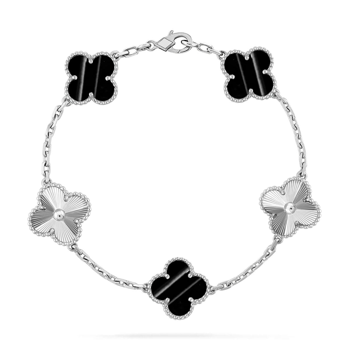 [Glimmer] CLOVER 5 MOTIF PULSAR STONE BRACELET COLLECTION