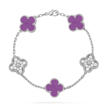 [Glimmer] CLOVER 5 MOTIF VIOLET ブレスレットコレクション