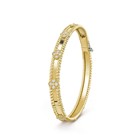 [Glimmer]クローバー ブレスレット 4mm ダイヤモンド