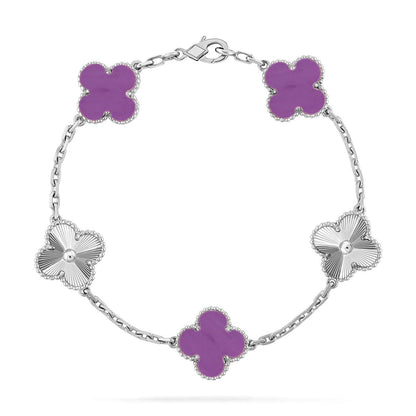 [Glimmer] CLOVER 5 MOTIF VIOLET ブレスレットコレクション