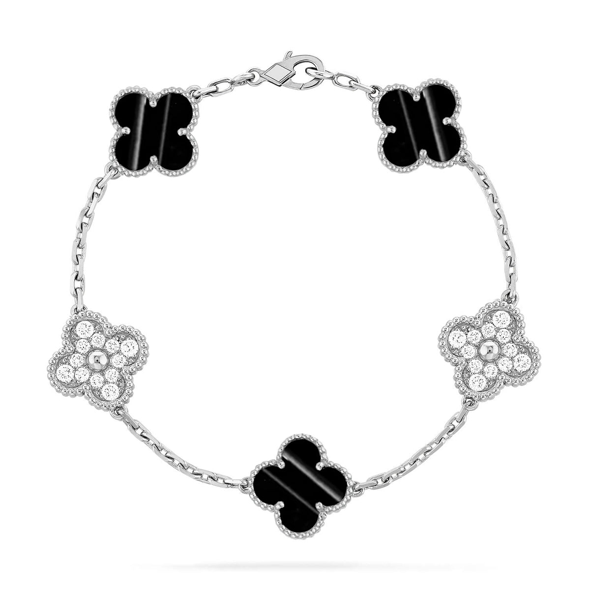 [Glimmer] CLOVER 5 MOTIF PULSAR STONE BRACELET COLLECTION