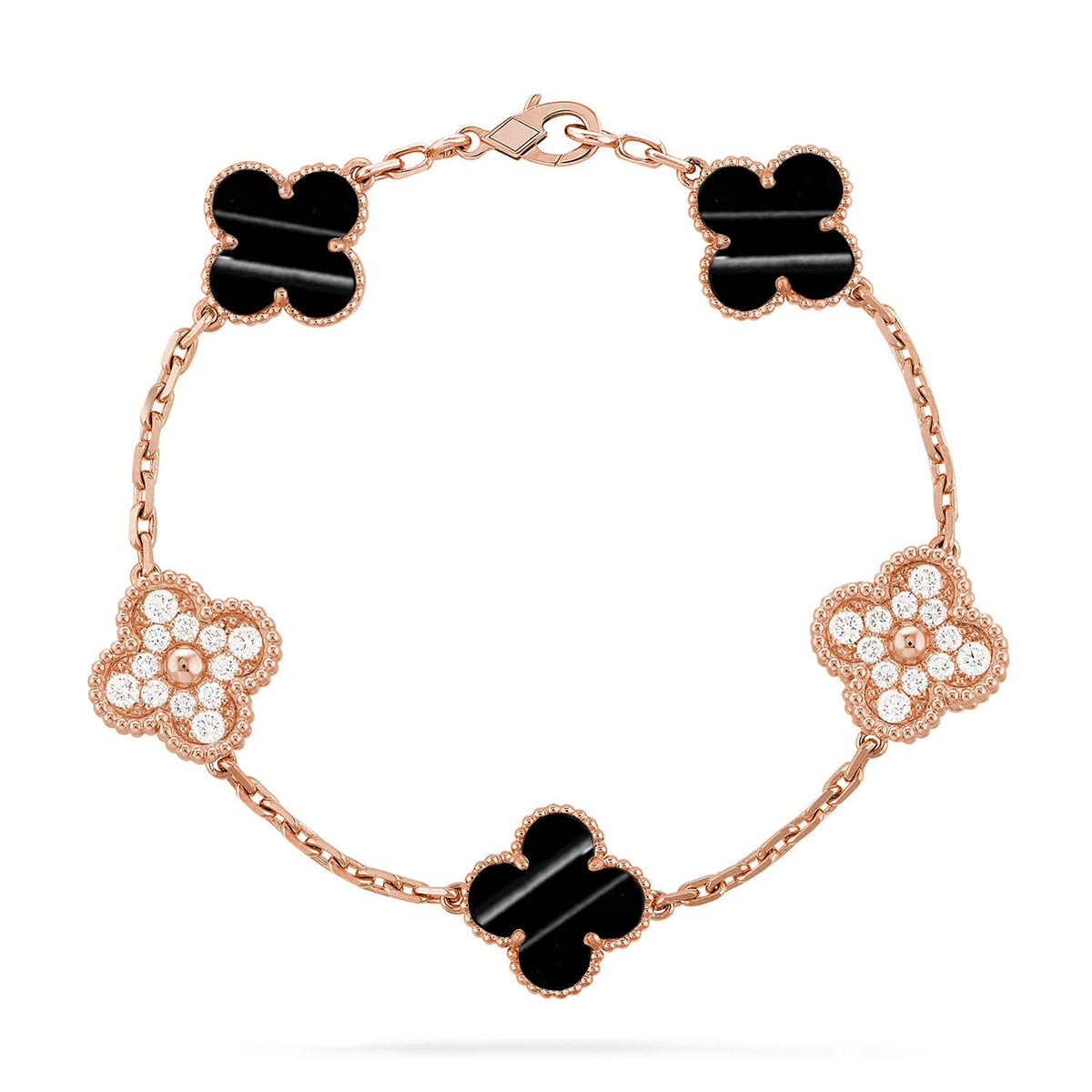 [Glimmer] CLOVER 5 MOTIF PULSAR STONE BRACELET COLLECTION