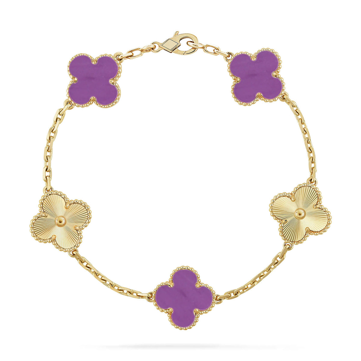 [Glimmer] CLOVER 5 MOTIF VIOLET ブレスレットコレクション