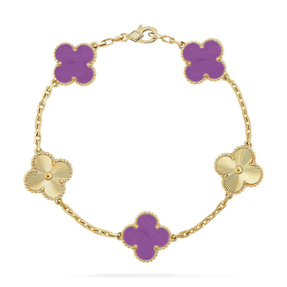 [Glimmer] CLOVER 5 MOTIF VIOLET ブレスレットコレクション