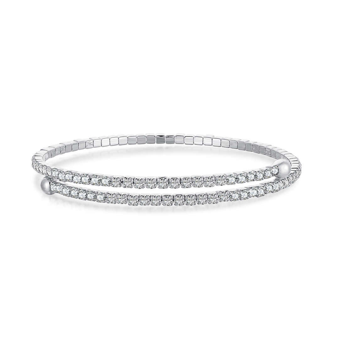 [Glimmer Jewelry]ロウ・オブ・ダイヤモンズ ラウンド ファッション ブレスレット