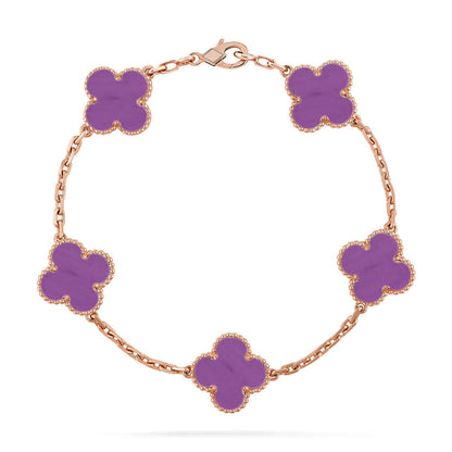 [Glimmer] CLOVER 5 MOTIF VIOLET ブレスレットコレクション