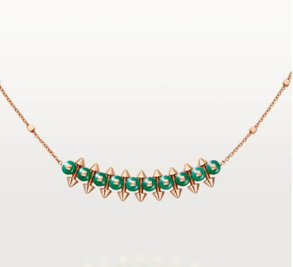 [Glimmer]New Arrival: Green Bead Rivet Necklace