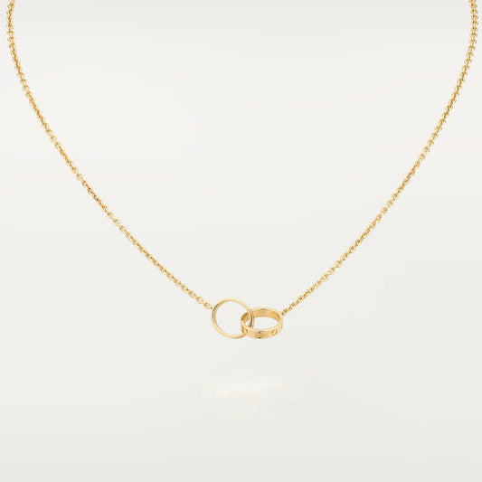 [Glimmer]LOVE NECKLACE ダブルリング ゴールド