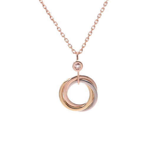 [Glimmer]TRINITY SILVER GOLD PINK GOLD NECKLACE