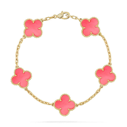 [Glimmer] CLOVER 5 MOTIFS  PINK MOP BRACELET COLLECTION