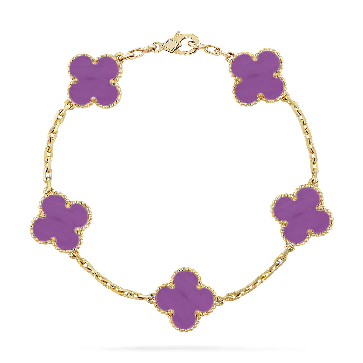 [Glimmer] CLOVER 5 MOTIF VIOLET ブレスレットコレクション