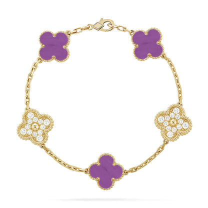 [Glimmer] CLOVER 5 MOTIF VIOLET ブレスレットコレクション