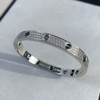 [Glimmer]LOVE BRACELET 6.1MM DIAMOND-PAVED CERAMIC